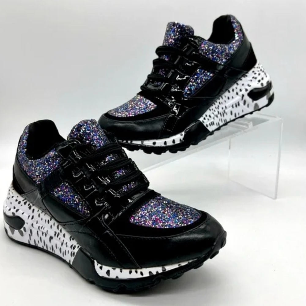 Steve Madden Black Sparkle Sneakers